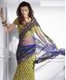 Picture of Admirable Blue And Teal Shade Lehenga Saree