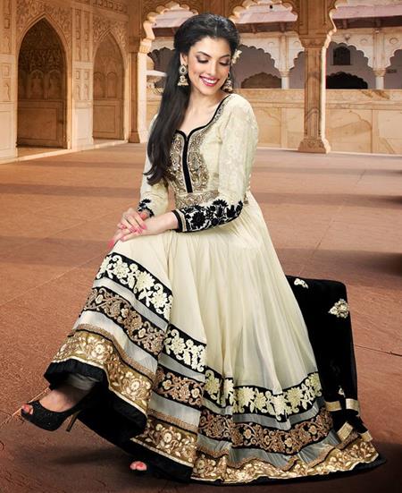 Picture of Symmetrical Ivory Readymade Salwar Kameez