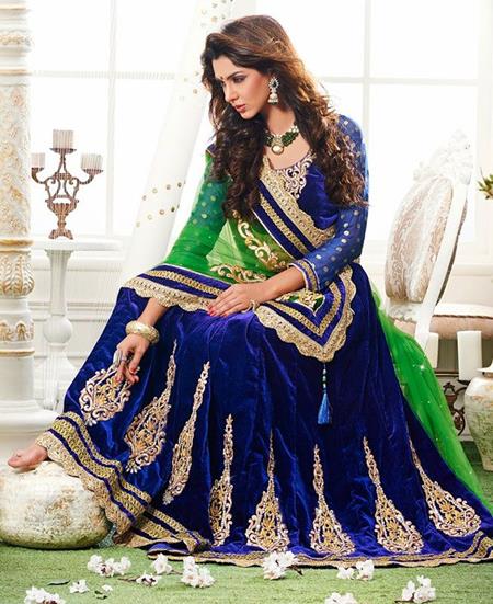 Nikah Wedding Wear Green Lehenga Choli Chunri Silk Lehenga Set Indian Sari  Saree | eBay