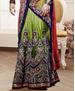 Picture of Comely Pista Green And Blue Lehenga Saree