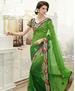 Picture of Divine Shaded Green Party Wear Saree