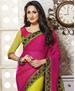 Picture of Appealing Fuchsia Pink And Neon Green Party Wear Saree