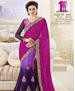Picture of Charming Pink And Shaded Violet Lahenga Saree