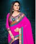 Picture of Pleasing Pink And Purple Chiffon Saree