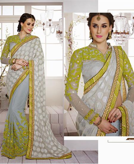 Picture of Beauteous Light Grey Party Wear Saree