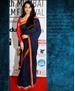 Picture of Glamorous Navy Blue Georgette Saree
