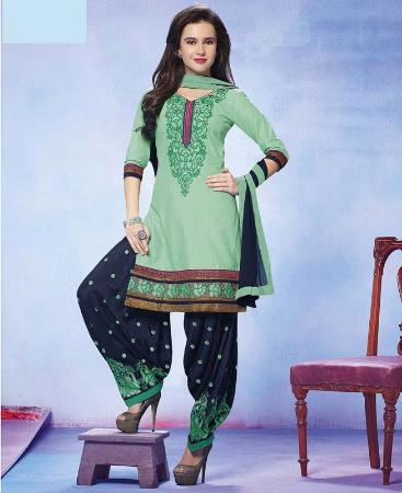 Picture of Lovely Green Patiala Salwar Kameez