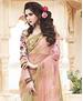 Picture of Excellent Light Pink And Beige Wedding Saree