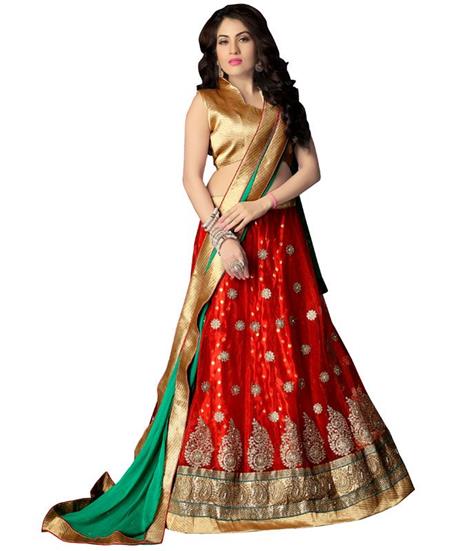 Picture of Lovely Red Lehenga Choli