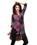 Picture of Sightly Pink And Black Ready Made Kurti