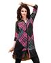 Picture of Sightly Pink And Black Ready Made Kurti