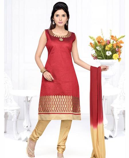 Picture of Lovely Red Readymade Salwar Kameez