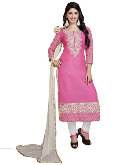 Picture of Statuesque Pink Cotton Salwar Kameez