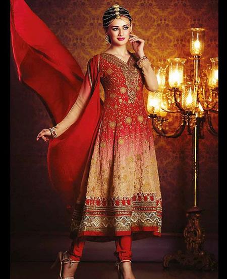 Picture of Lovely Red Anarkali Salwar Kameez