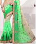 Picture of Gorgeous Green Chiffon Saree