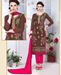 Picture of Lovely Brown Cotton Salwar Kameez