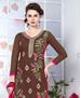 Picture of Lovely Brown Cotton Salwar Kameez