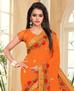 Picture of Pleasing Orange Designer Saree
