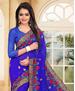 Picture of Sightly Blue Georgette Saree