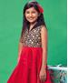 Picture of Exquisite Red Kids Salwar Kameez