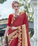 Picture of Appealing Maroon & Beige Party Wear Saree