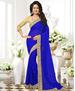 Picture of Graceful Royal Blue Silk Saree
