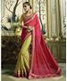 Picture of Magnificent Pink & Pear Green Wedding Saree