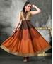 Picture of Stunning Coffee & Orange & Brown Readymade Gown