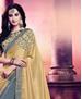 Picture of Lovely Gold & Grey Silk Saree