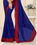 Picture of Good Looking Royal Blue Georgette Saree