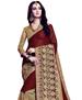 Picture of Shapely Maroon & Gold Wedding Saree