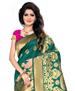 Picture of Resplendent Teal Blue & Fuschia Pink Casual Saree