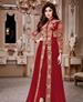 Picture of Sightly Red Party Wear Salwar Kameez