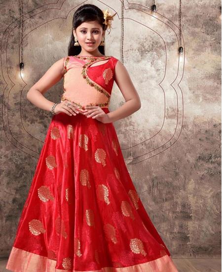 Picture of Graceful Red Kids Gown