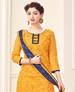 Picture of Good Looking Yellow Cotton Salwar Kameez