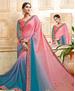Picture of Magnificent Shaded Light Pink & Deep Blue Chiffon Saree