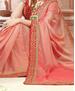 Picture of Exquisite Two Tone Onion Pink Chiffon Saree