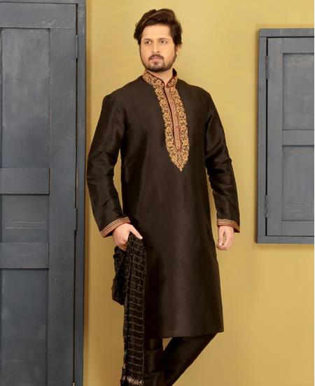 Picture of Well Formed Black Kurtas