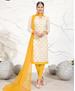 Picture of Good Looking White Cotton Salwar Kameez