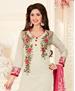 Picture of Admirable Beige White Cotton Salwar Kameez