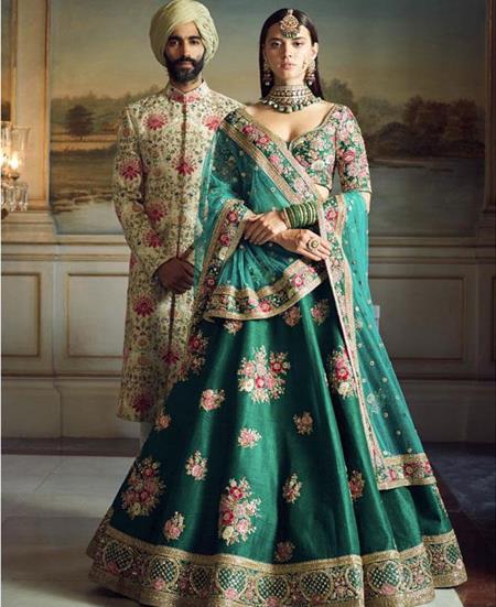 Picture of Exquisite Teal Green Lehenga Choli