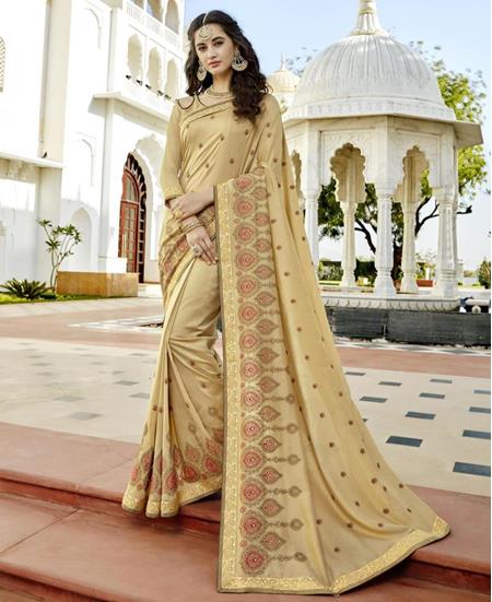 Picture of Bewitching Beige Casual Saree
