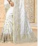 Picture of Fine White Silk Saree