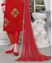 Picture of Beautiful Red Cotton Salwar Kameez