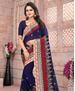 Picture of Ideal Navy Blue Georgette Saree