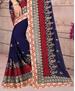 Picture of Ideal Navy Blue Georgette Saree