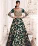 Picture of Lovely Dark Green Party Wear Gown