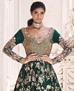 Picture of Lovely Dark Green Party Wear Gown