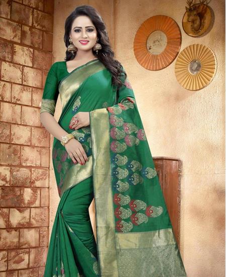 Picture of Bewitching Green Designer Saree