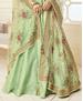 Picture of Magnificent Pista Green Readymade Gown